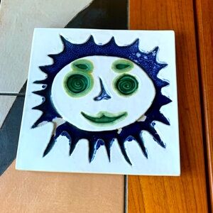 VTG Mid Century Bennington Potters Trivet Tile Wall Plaque